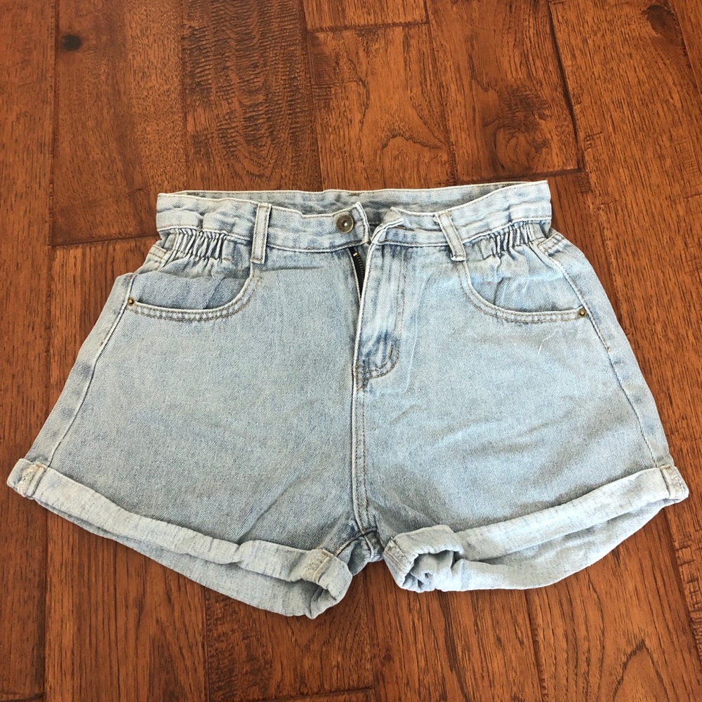 High waist denim shorts